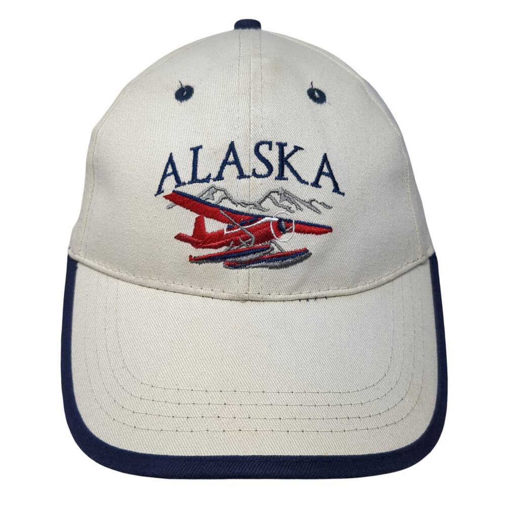 Alaska Strapback Baseball Cap Beige OS Adjustable Embroidered Arctic Circle